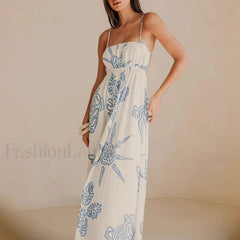 Casual Pleated Swing Dress Off Shoulder Floral Print Beach Floral Dress