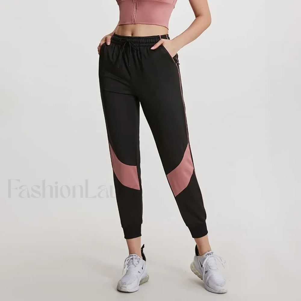 Casual Quick Dry Baggy Ankle length Sweatpants PINK / S