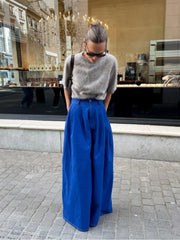 Casual Solid Color Short Sleeve Women’s Elegant Round Neck Loose Sweater Sweaters L