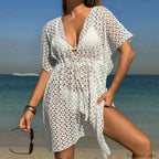 Casual Strap Hollow Knit Cover Up