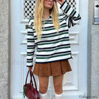 Casual Striped Long Sleeve T Shirt