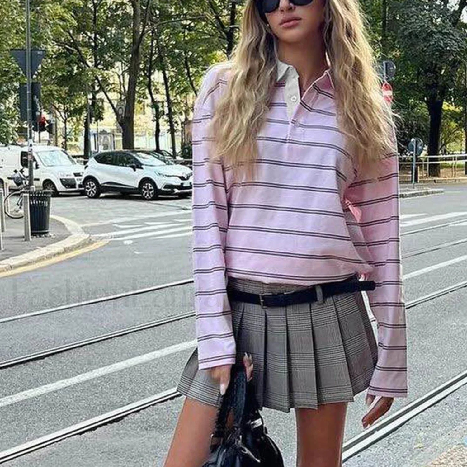 Casual Striped Long Sleeve T-Shirt Secondary image