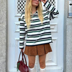 Casual Striped Long Sleeve T Shirt