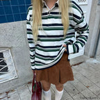 Casual Striped Long Sleeve T Shirt MULTI / S