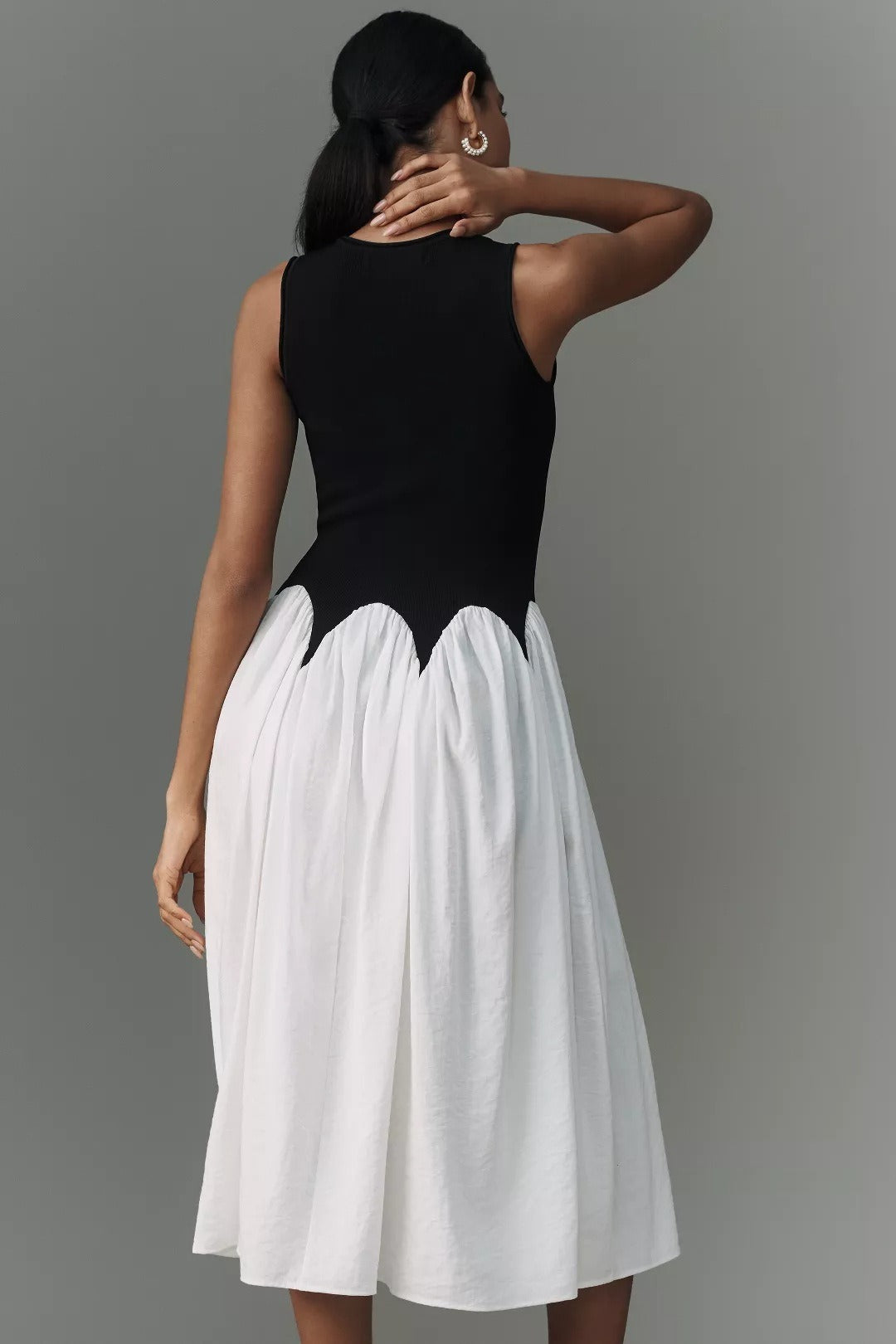 Casual Patchwork Color Block Slim Prom Dress Secondary image