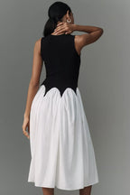 Casual Patchwork Color Block Slim Prom Dress