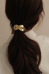 Geometric High-Stretch Metal Accent Hair Cuff
