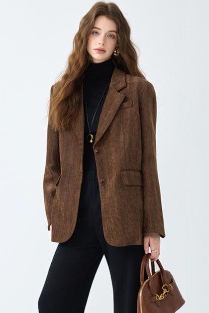 Vintage Solid Color Blazer Main image