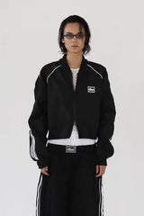 Embroidered Retro Bomber Jacket