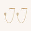 Double Piercing Fringe Drop Earrings