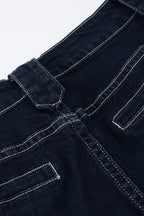 Y2K Graphic Print Slim Flare Leg Jeans