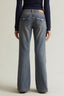 Low Rise Washed Relaxed Straight Flare Jeans