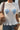 Contrast Open Knit Shell Trim Crew Neck Tee Secondary image