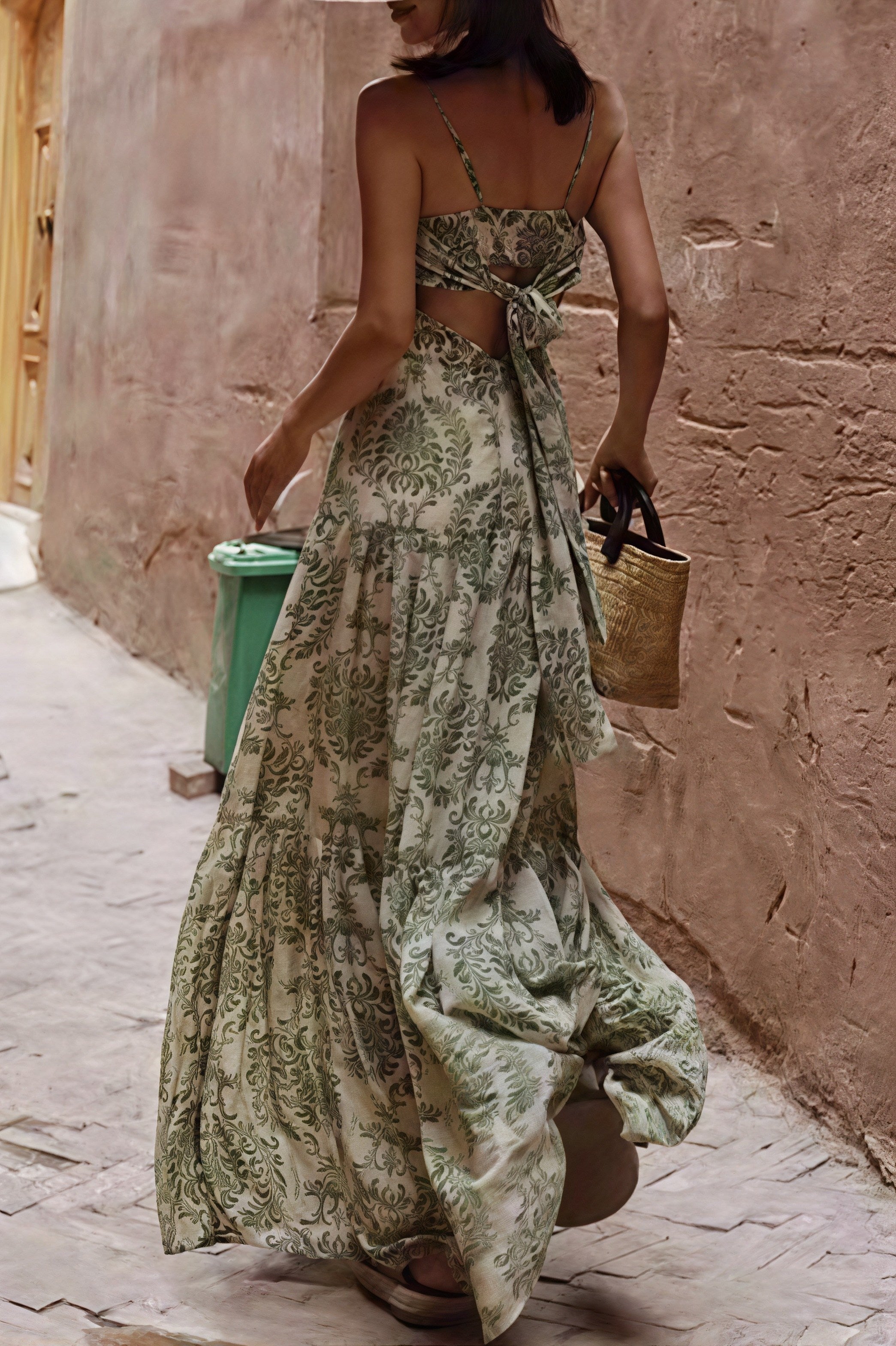 Chiffon Spaghetti Strap Maxi Boho Dress