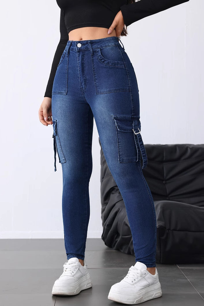 Slim Fit Stretch Flap Cargo Jeans Secondary image