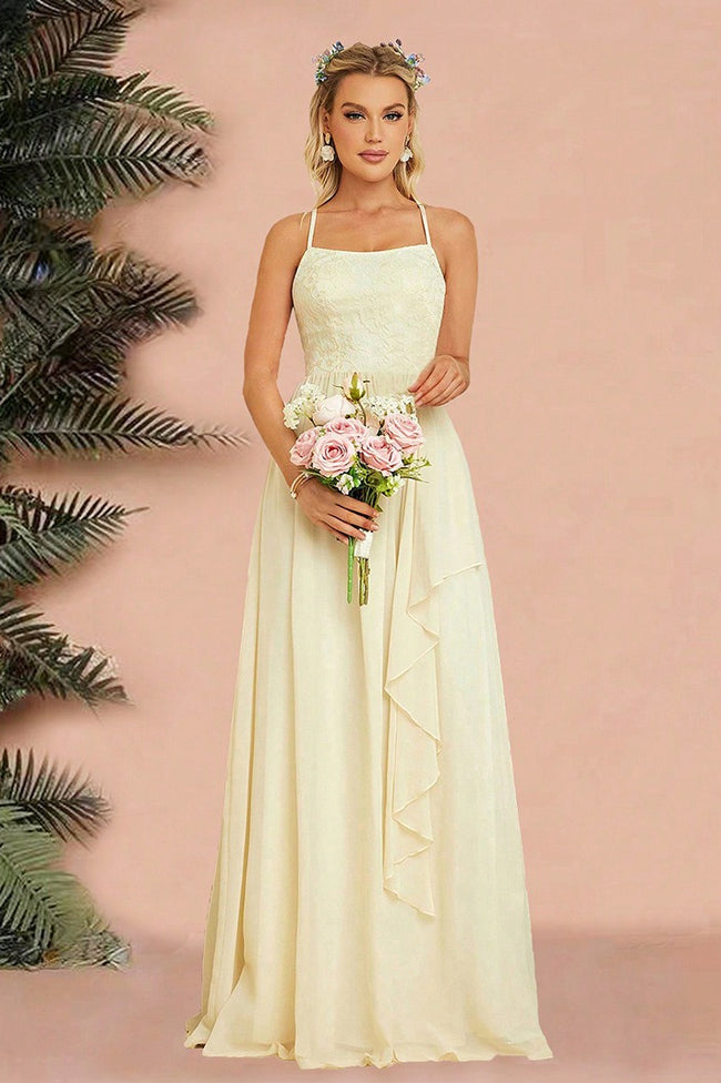 Sexy Backless Spaghetti Strap Party Gown Prom Dress Main image