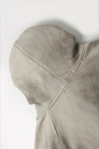 Distressed Washed Appliqué Letter Hoodie
