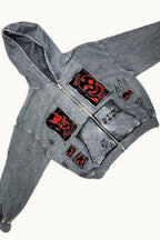 Devil Patch Oversized Pullover Hoodie