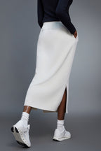 High Waist Split Straight Bodycon Midi Skirt