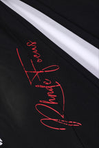 Deconstructed Typography Barrel Leg Sweatpants