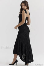 Cesca Retro Cream Charming White Floral Maxi Dress