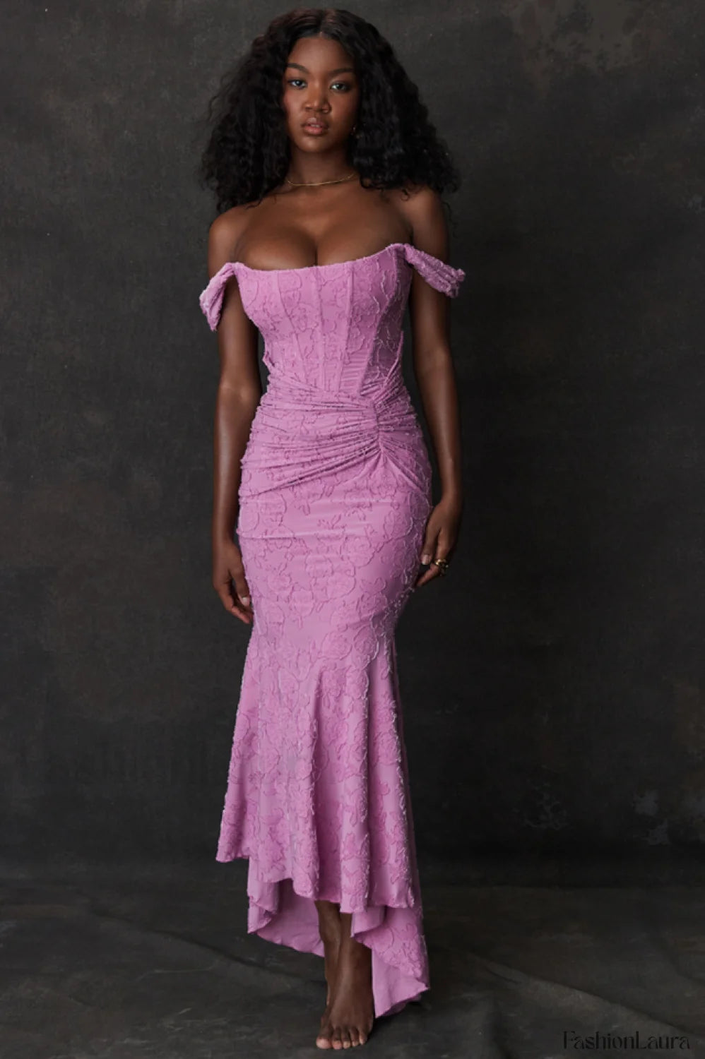 Cesca Rose Pink Charming Floral Maxi Dress