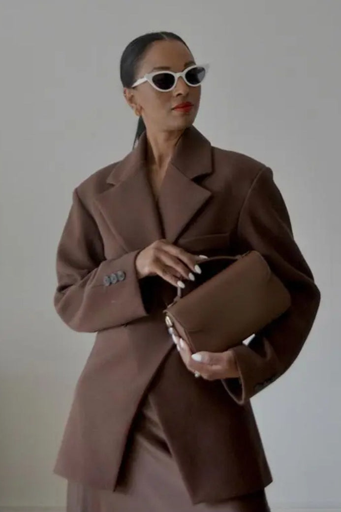 High-Waisted Button Blazer Secondary image