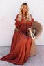 Button Front Drawstring Waist Maxi Boho Dress