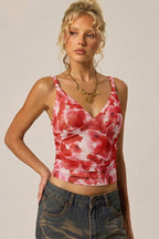 Bodycon Strap Beachwear Cropped Cami Top