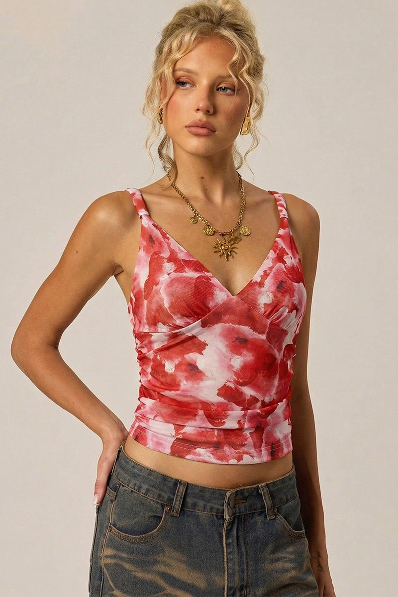 Bodycon Strap Beachwear Cropped Cami Top