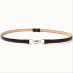 Slim Double Buckle Narrow Belt
