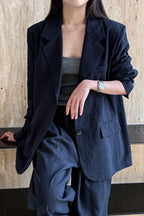 Casual Tencel Linen Suit Blazer