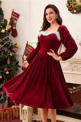 Long Sleeve Ball Gown Party Dress