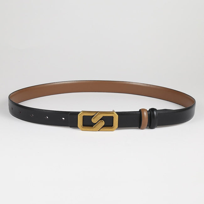Color Block Reversible Double Sided Belt Main image