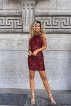 Chain Detail Stylish Sequin Bodycon Dress
