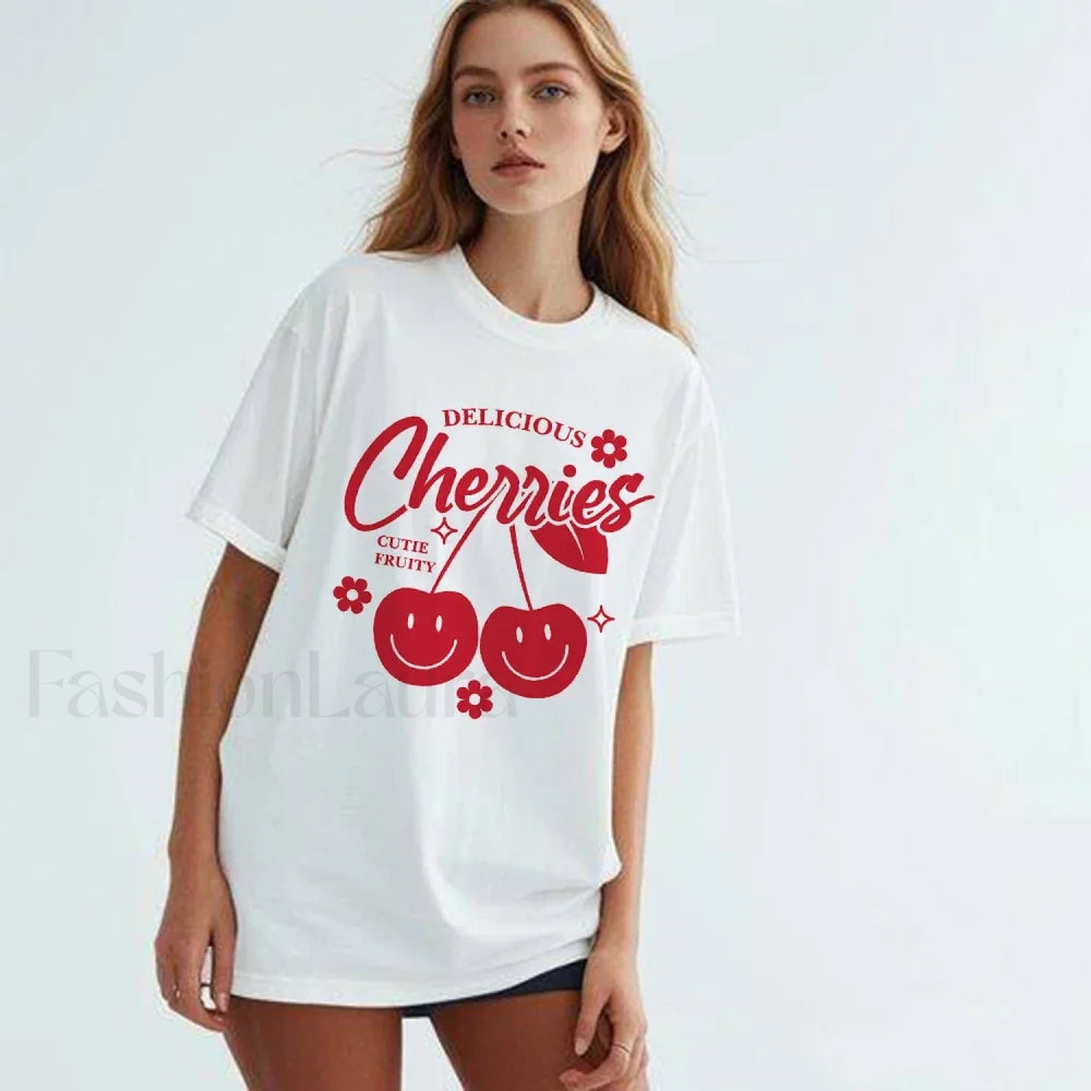 Cherry Delicious Raccoon Meme Graphic T Shirt