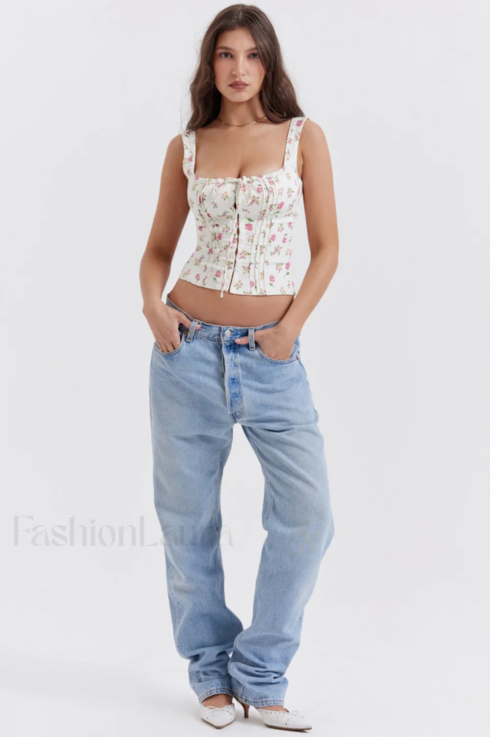 Chic Rose Stylish Print Top