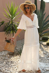Chic White Stylish Boho Dress