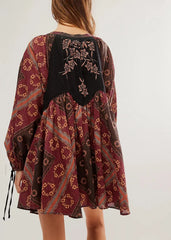 Chiffon Floral Tunic Boho Dress