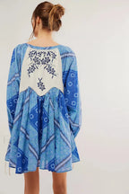 Chiffon Floral Tunic Boho Dress