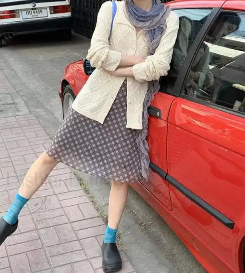 Chiffon Low Waist Patchwork Skirt