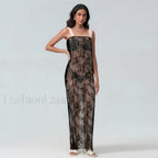 Chiffon Patchwork Kimono Cover Up Black / S