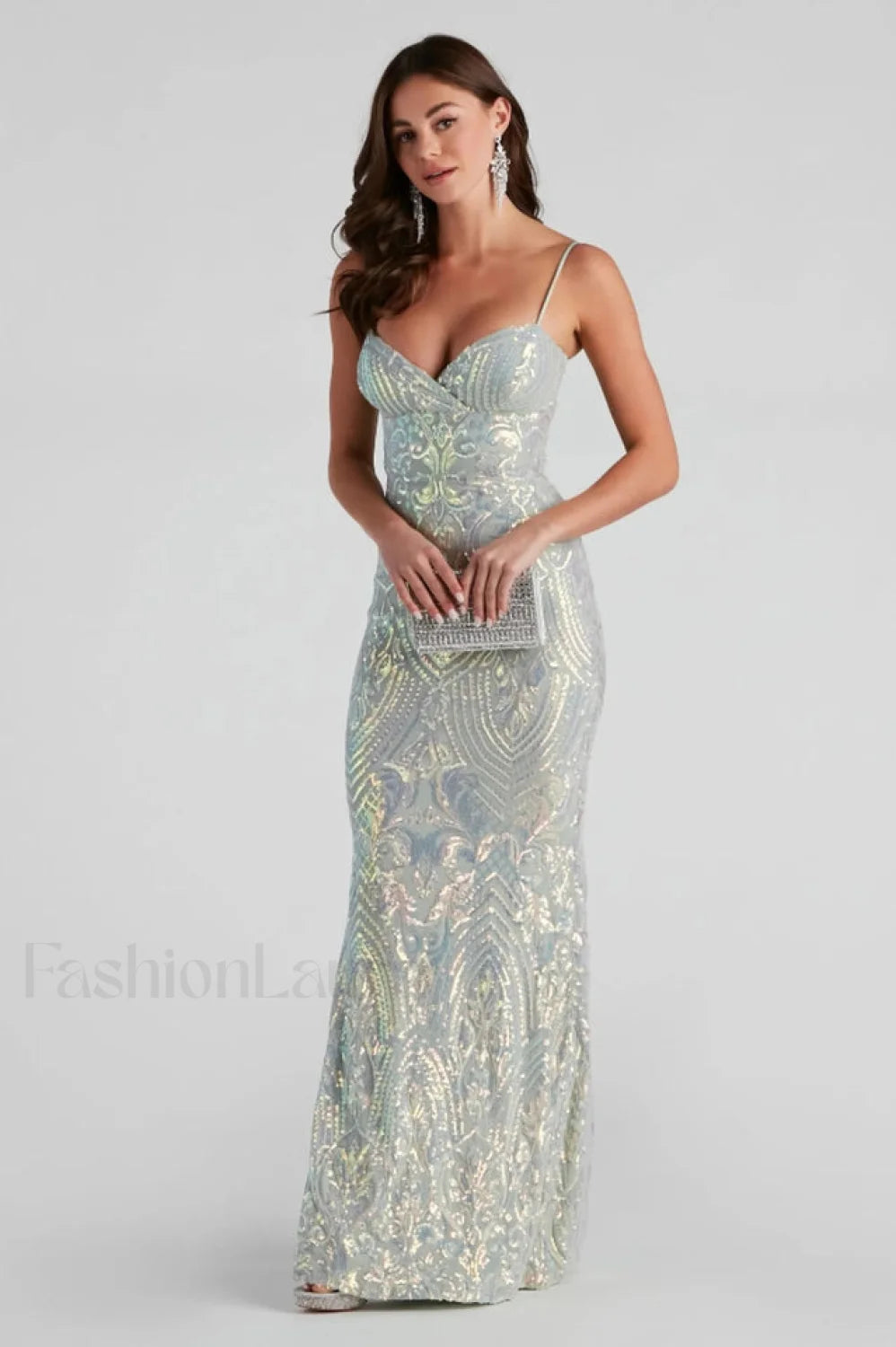 Christal Sequin Stylish Mermaid Formal Dress Secondary image