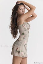 Christian Vintage Stylish Floral Mini Dress