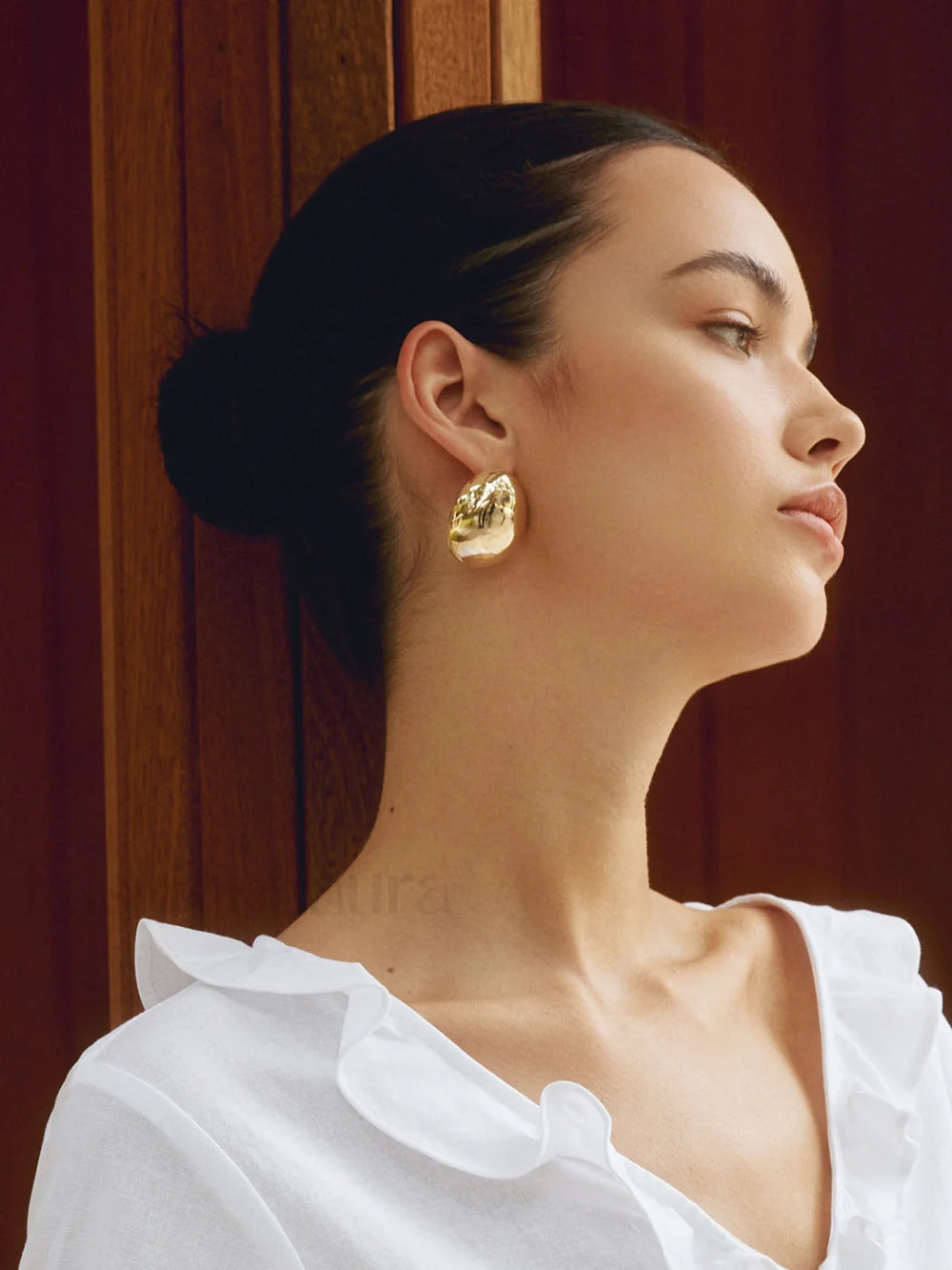 Chunky Teardrop Graceful Statement Earrings Gold / One Size Earrings