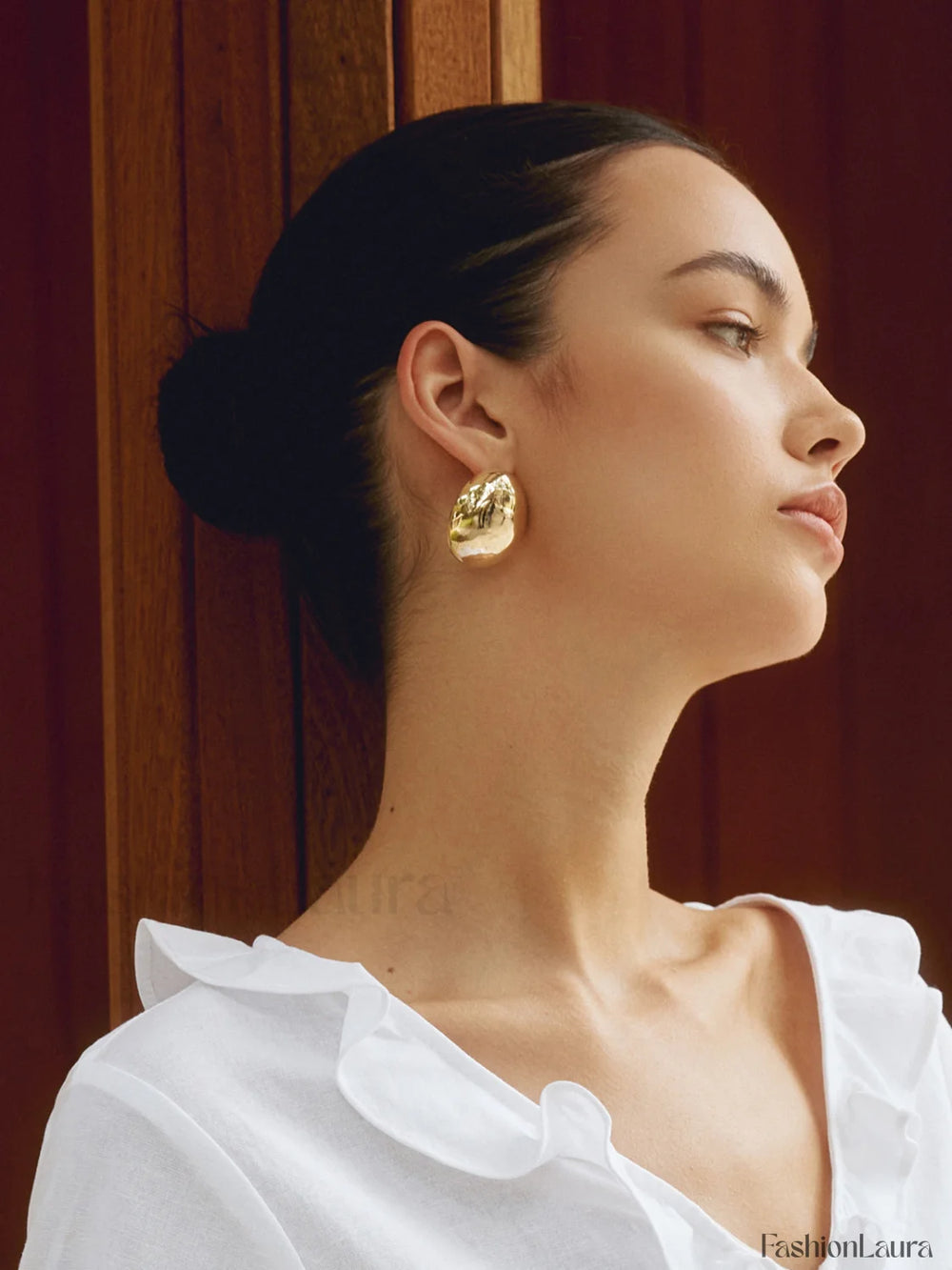 Chunky Teardrop Graceful Statement Earrings Gold / One Size Earrings