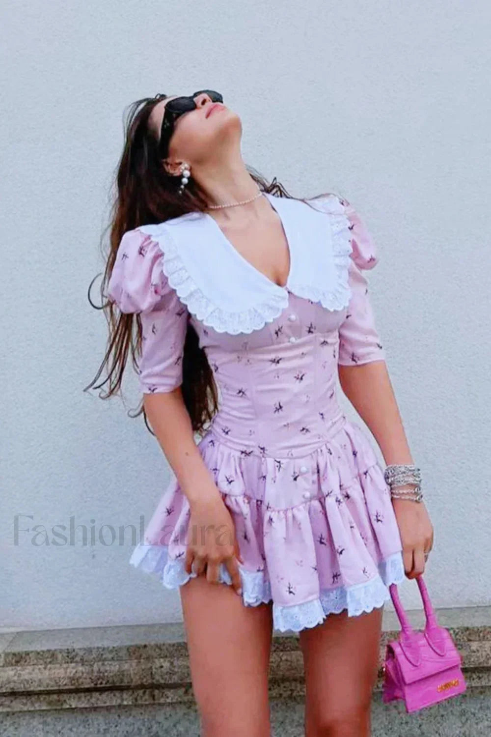 Cinched Babydoll Flora Mini Dress Secondary image