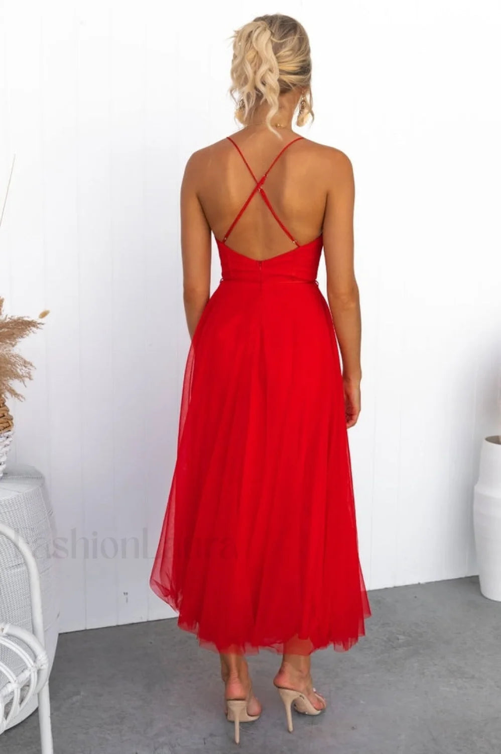 Cindy Tulle Stylish Midi Dress