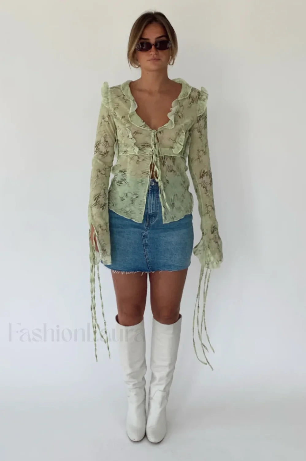 Cobra Blouse Stylish + Skirt Set