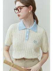 College Style Color Matching T Shirt